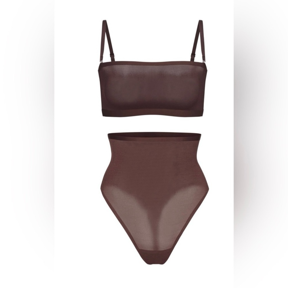 NWT skims sheer sculpting bandeau and thong